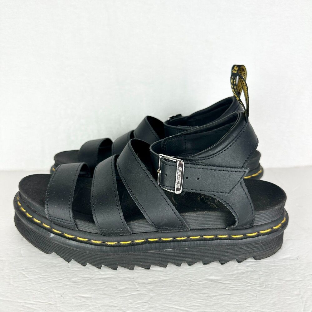 Dr Martens Women's Blaire Leather Sandals Size 10 Black